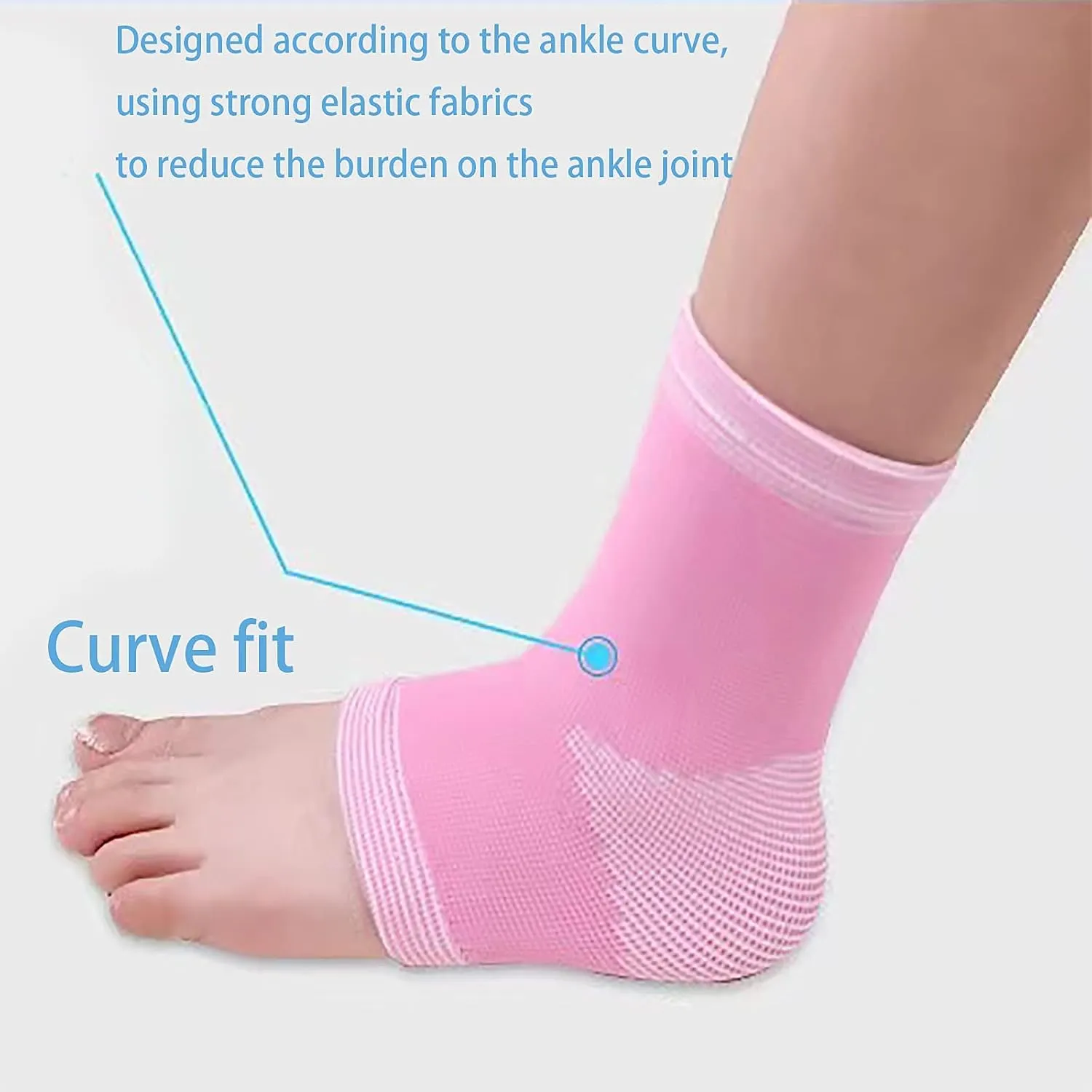 1 Pair Kids Compression Sleeves Foot Arch Support,Kids Children Ankle Brace,Plantar Fasciitis Sock for sprained ankle or sports (Pink)