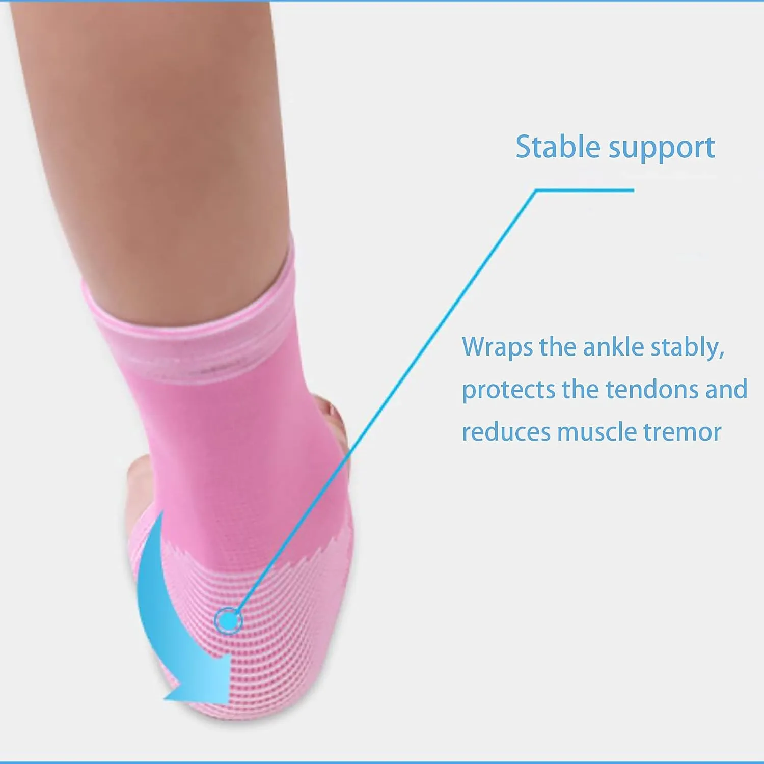 1 Pair Kids Compression Sleeves Foot Arch Support,Kids Children Ankle Brace,Plantar Fasciitis Sock for sprained ankle or sports (Pink)