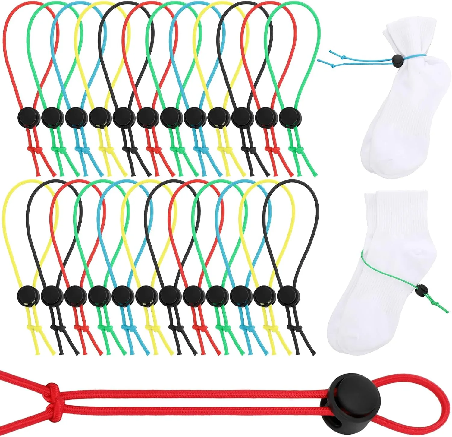 100 Pcs Sock Clips for Laundry Locks Your Socks Holder Stocking Tie Clips Stocking Organizer for Washing Machine and Dryer