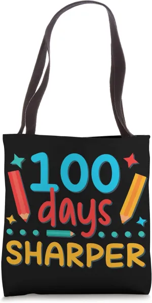 100th Day of School 100 Days Sharper Student Teacher Kids Tote Bag