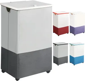 [105L] Large Capacity Laundry Basket, Laundry Hamper with Wheels and Lid - Tall Rolling Laundry Hamper, Foldable Clothes Hamper with Removable Bags, Durable Laundry Bin on Wheels for Home, Dorm.