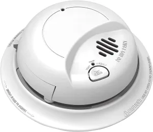 1080P HD Wi-Fi Smoke Detector Wired 120V AC Home Security Alarm Camera (9120), White, SMK9120-1080