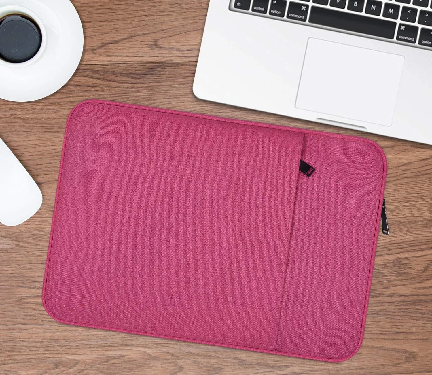 14 Inch Waterpoof Laptop Sleeve Case Compatible 15 Inch MacBook Pro Touch Bar A1990 A1707, Acer Chromebook 14, HP Pavilion X360 14/Stream 14, LG gram 14", Asus VivoBook, 14-15 Inch Laptop Bag,Rose Red