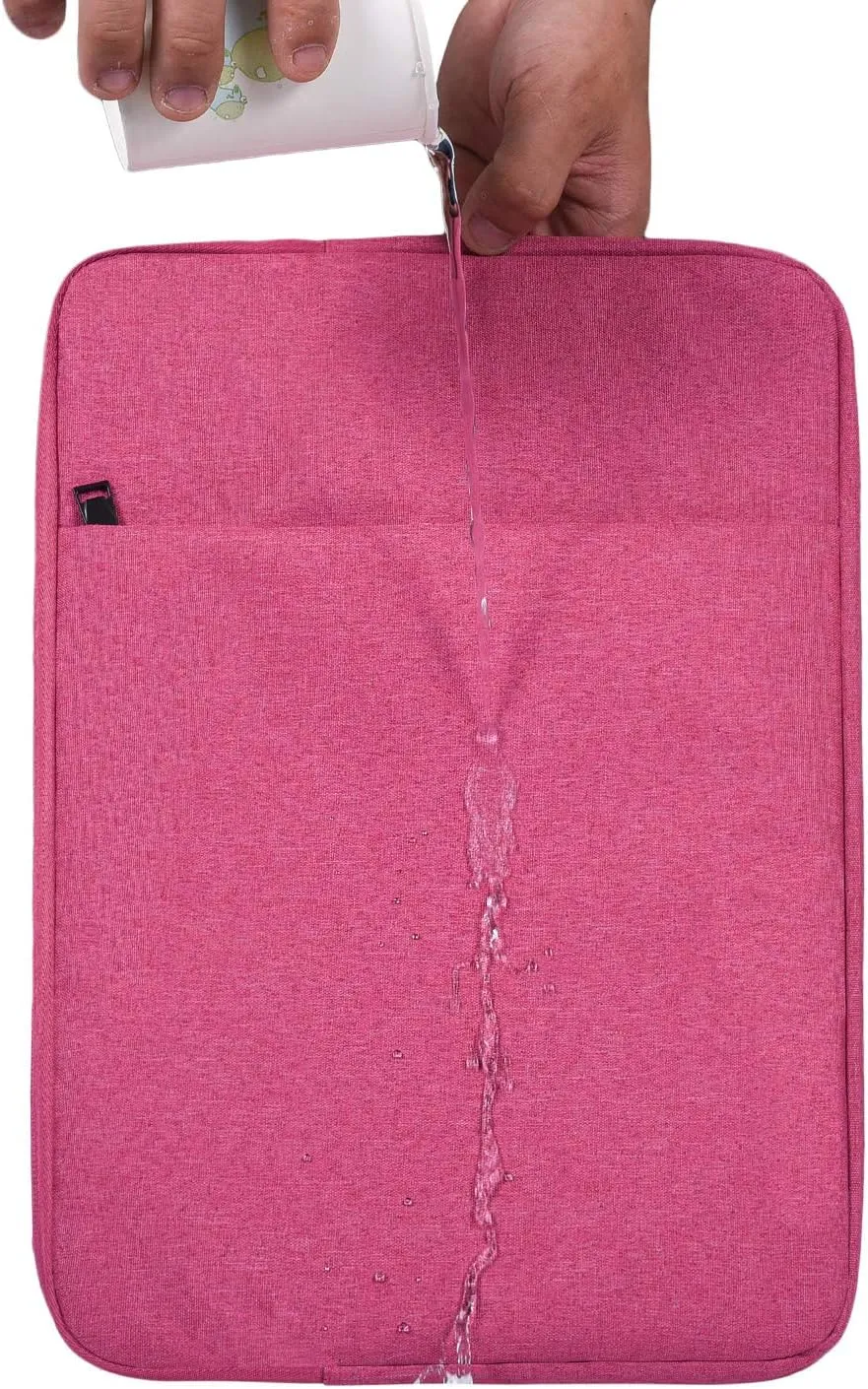 14 Inch Waterpoof Laptop Sleeve Case Compatible 15 Inch MacBook Pro Touch Bar A1990 A1707, Acer Chromebook 14, HP Pavilion X360 14/Stream 14, LG gram 14", Asus VivoBook, 14-15 Inch Laptop Bag,Rose Red