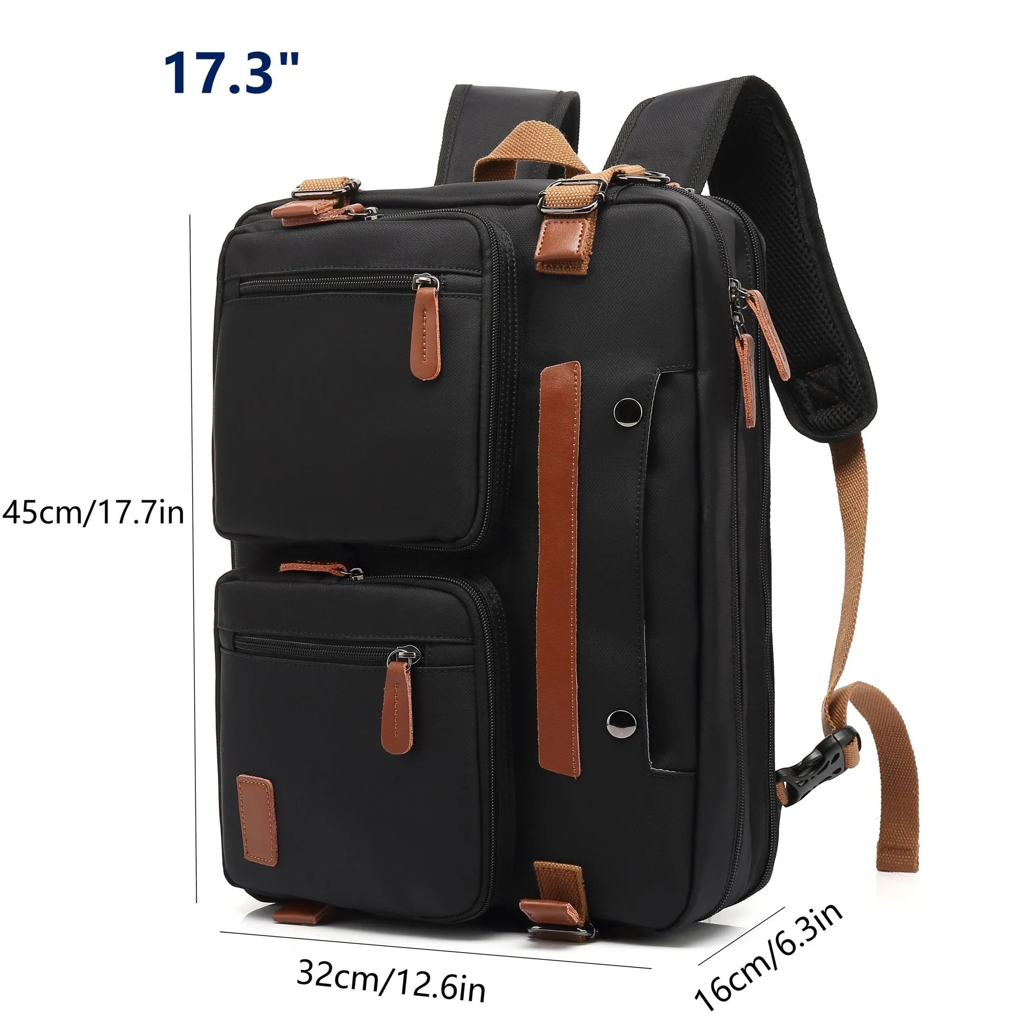 15.6 Inch And 17.3 Inch 3 In 1 Computer Laptop Carry Bag Office Designer Waterproof Business Laptop Briefcase Bag 1pc