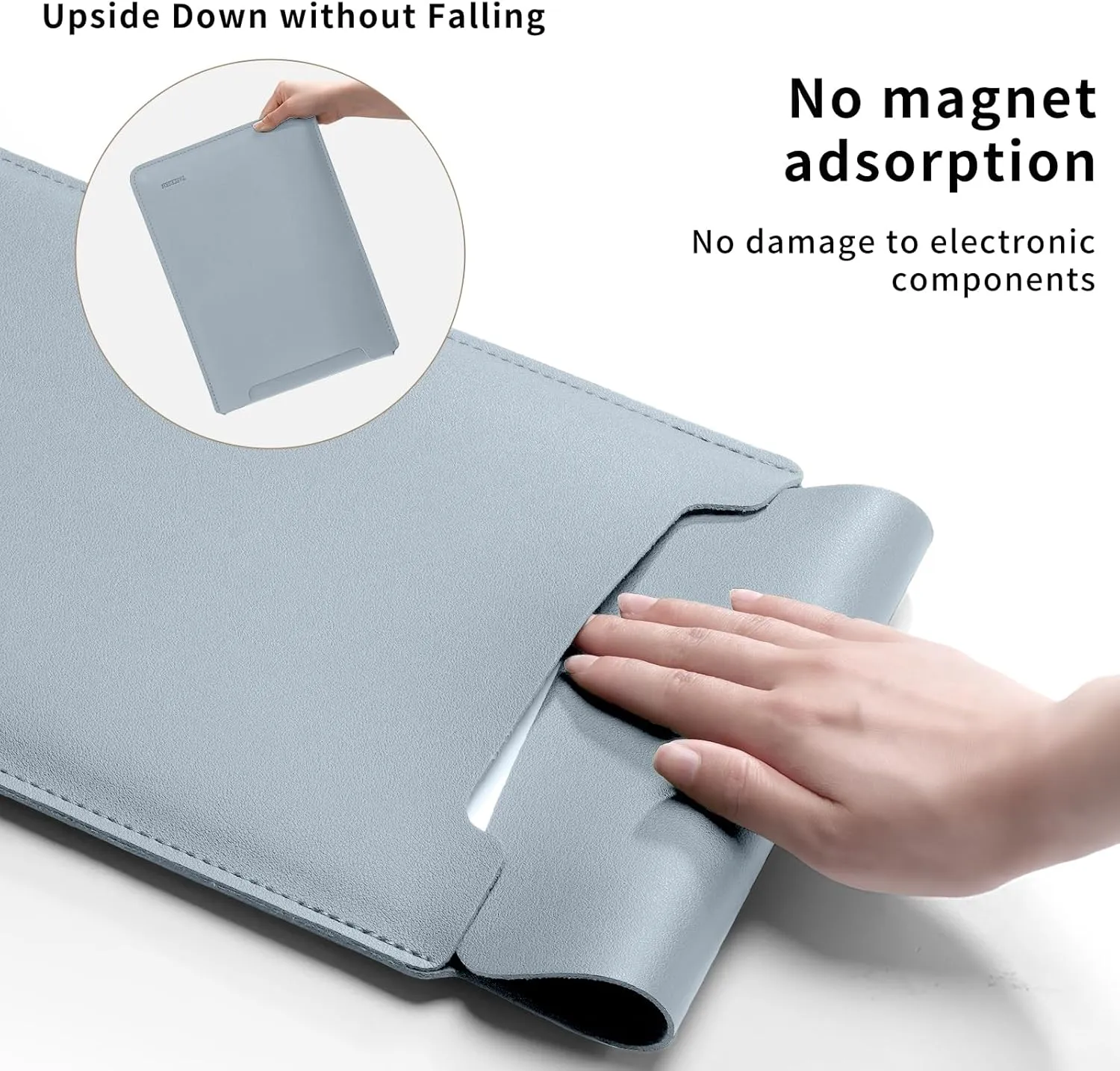 15.6 Inch Laptop Sleeve Case Computer Bag for 15.6" Acer Aspire/Predator, Inspiron, ASUS Dell Notebook, HP Pavilion, IdeaPad 330, ThinkPad E590, Chromebook, PU Bag with Small Case, Blue