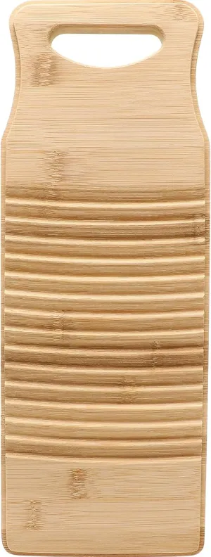 15.7"x5.9" Large Washboard, Hand Washing Board, Laundry Washboard for Hand Washing Clothes, Natural Bamboo Washboards for Laundry, Old Fashioned Hand Wash Board for Shirts Clean Home Laundry