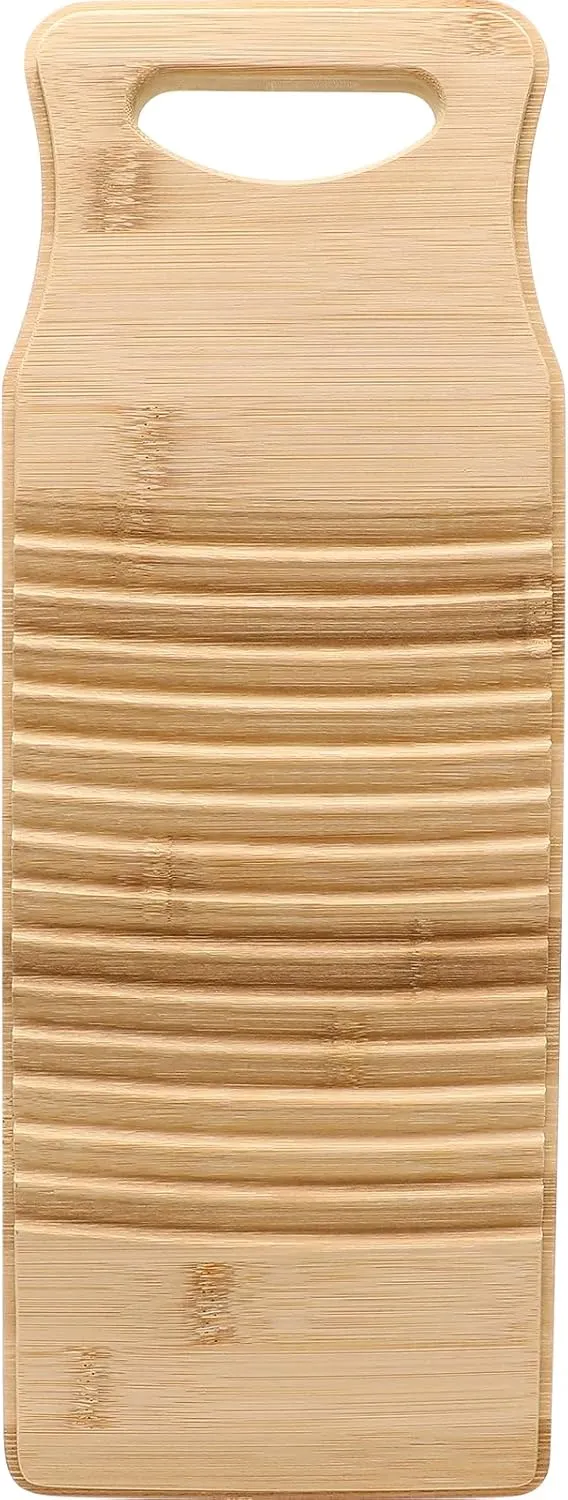 15.7"x5.9" Large Washboard, Hand Washing Board, Laundry Washboard for Hand Washing Clothes, Natural Bamboo Washboards for Laundry, Old Fashioned Hand Wash Board for Shirts Clean Home Laundry