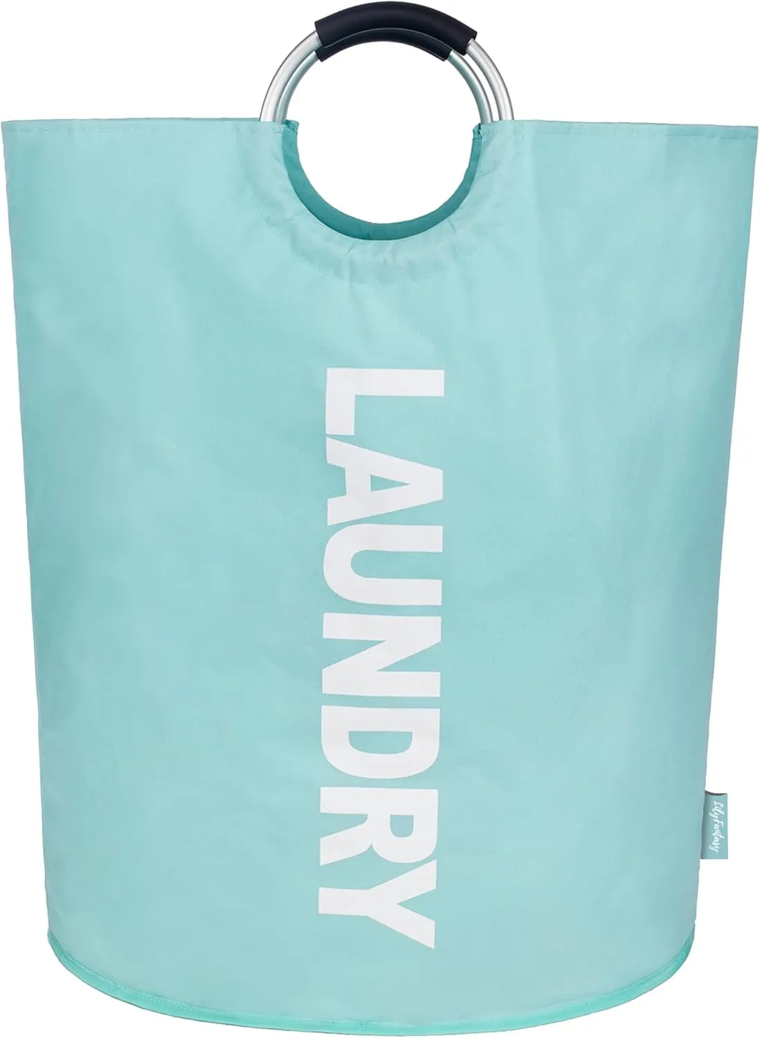 160L Large Laundry Basket, Collapsible Laundry Hamper with Padded Handles, Waterproof Laundry Bag, Tall Clothes Hamper Stand Up Well, Foldable Laundry Baskets for Easy Storage(Light Blue)