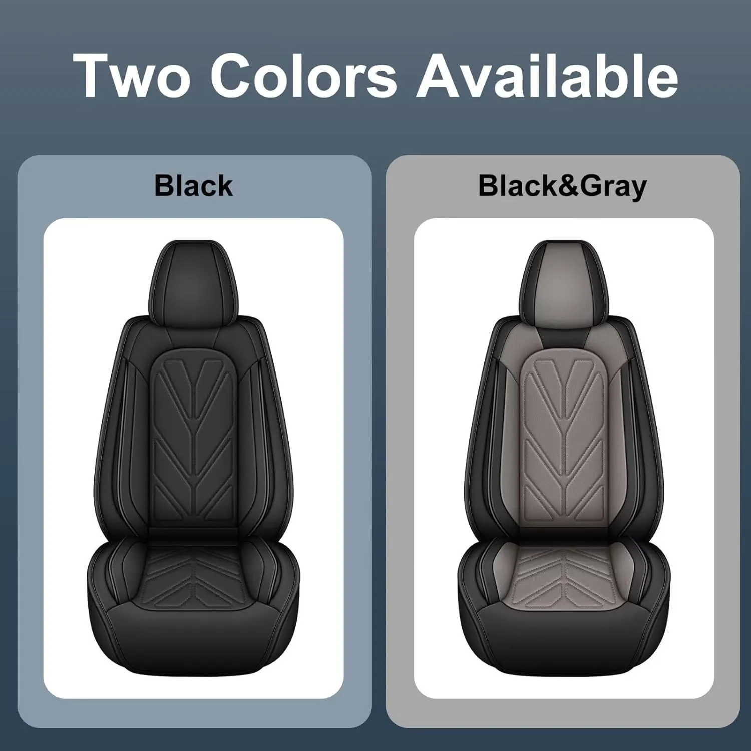 2 Front Car Seat Covers Fit for Subaru Ascent 2019-2025: Luxury Leather Waterproof Automotive Seat Cushion Protector Compatible Airbag(2 Seats, Black)