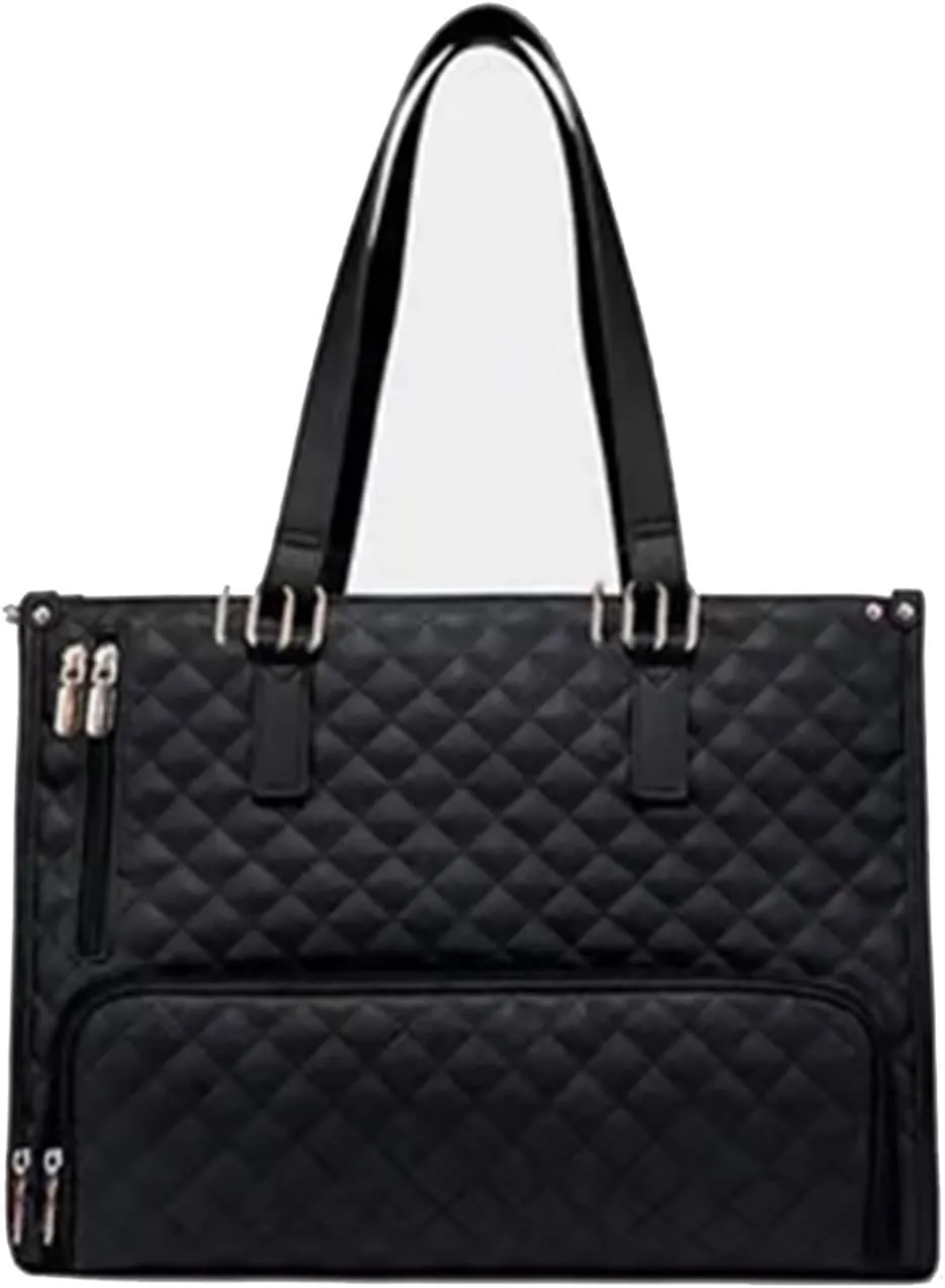 2 In 1 Tote Bag Lunch Bag Combo, 15.6" Laptop Lunch Bag with Insulated Compartment, Lunch Tote Bag for Women, Large Capacity Handbag with Purse for Business, Office,Travel, Beach,Casual (A)