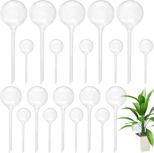 20 PCS Clear Plant Watering Globes,Plastic Watering Bulbs,Self Watering Planter,Flower Automatic Watering Device for Plants Indoor,Outdoor,Flowerpot,Home Garden(Large,Medium,Small)