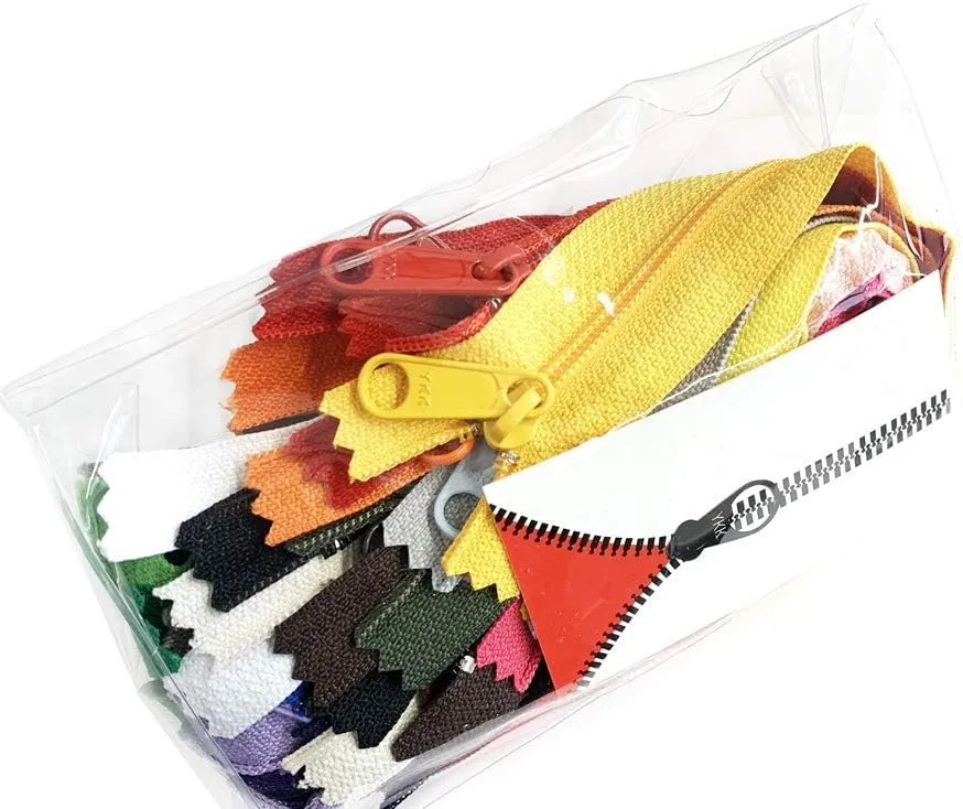 20pcs Mixed Colors Ykk Number 4.5 Coil Handbag Zipper or Purse Zippers Long Pull, Made in USA Pack Vinyl Bag (20 inches)