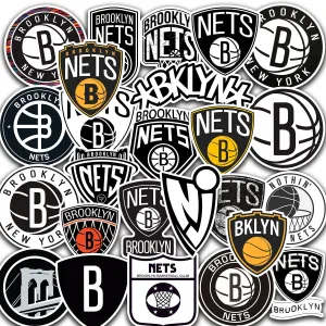 25 PCS Brooklyn Vinyl Nets Basketball Stickers for Water Bottle, Laptop, Bicycle, Computer, Motorcycle, Travel Case, Car Decal Decoration Sticker