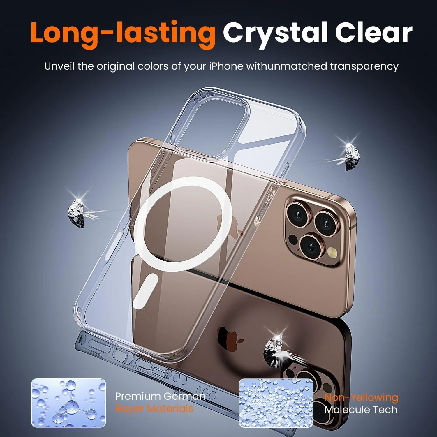 3 in 1 for iPhone 16 Pro Case with Camera Control Button, Not Yellowing, Screen Protector*1 Camera Lens Protector*1, Military-Grade Protection for iPhone 16 Pro Phone Case 6.3 inch Clear