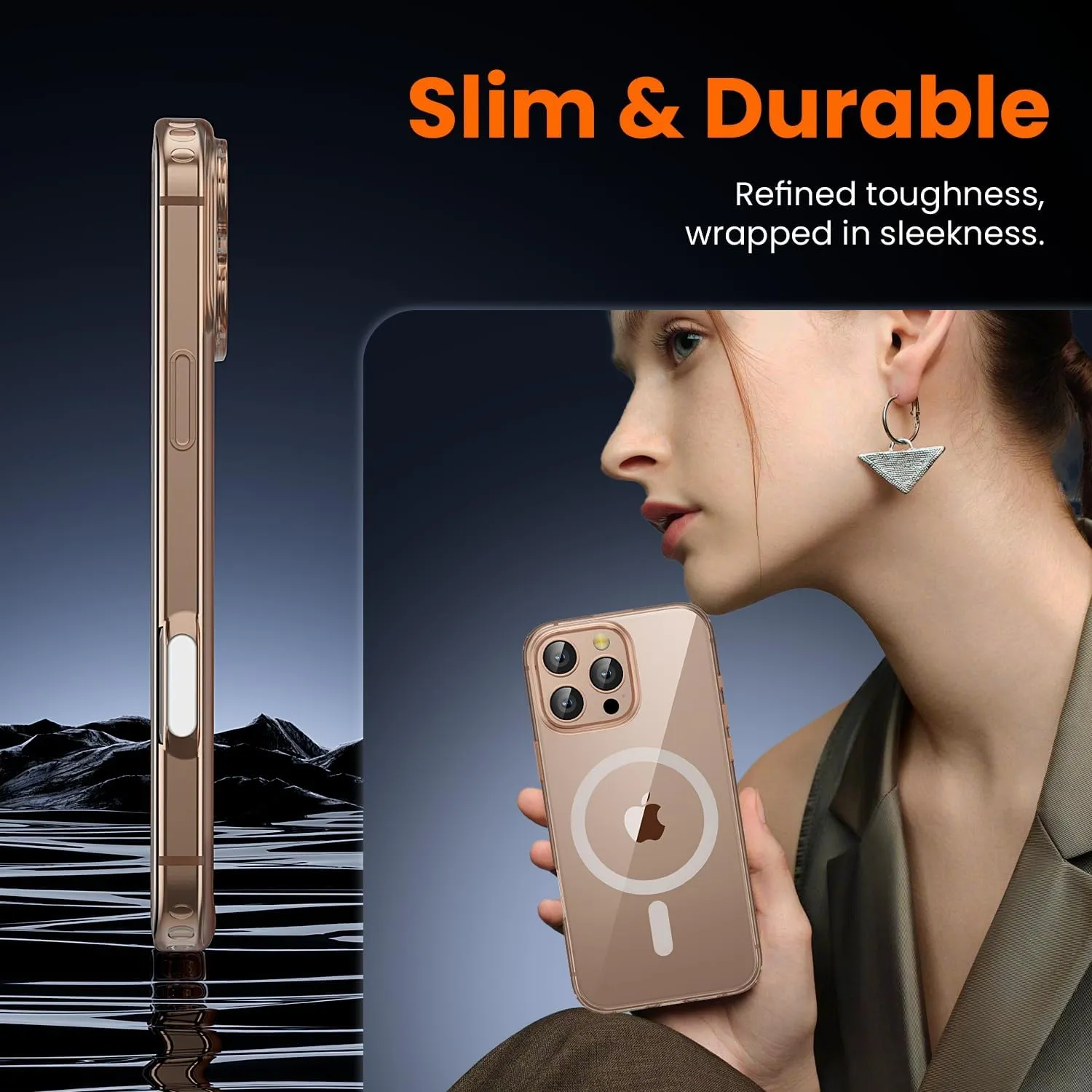 3 in 1 for iPhone 16 Pro Case with Camera Control Button, Not Yellowing, Screen Protector*1 Camera Lens Protector*1, Military-Grade Protection for iPhone 16 Pro Phone Case 6.3 inch Clear