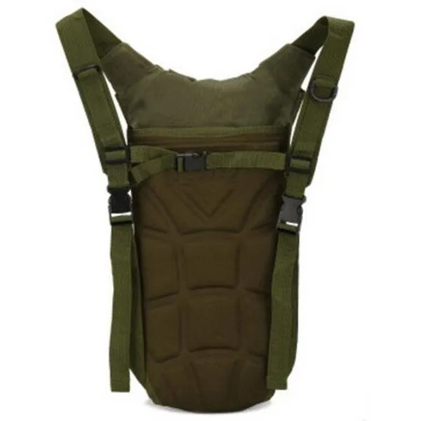3L Capacity Water Bladder Hydration Backpack for Cycling Hiking Climbing Traveling Army Green