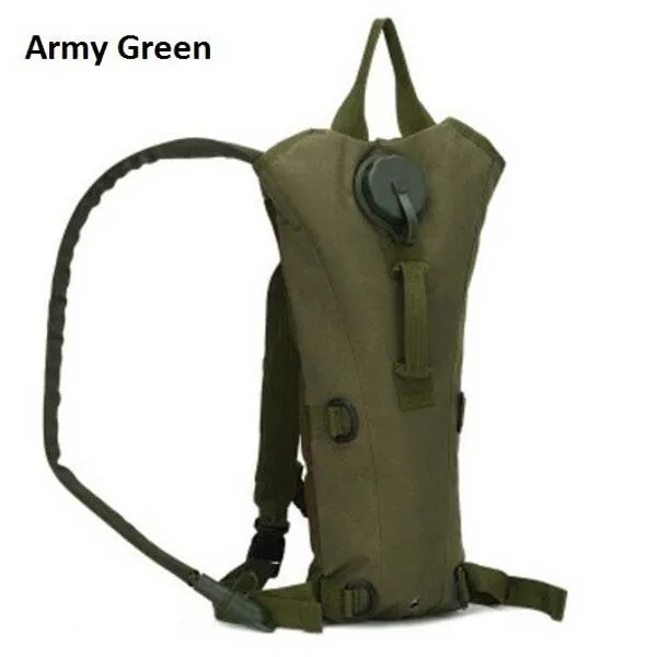 3L Capacity Water Bladder Hydration Backpack for Cycling Hiking Climbing Traveling Army Green