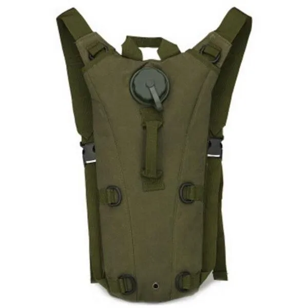 3L Capacity Water Bladder Hydration Backpack for Cycling Hiking Climbing Traveling Army Green