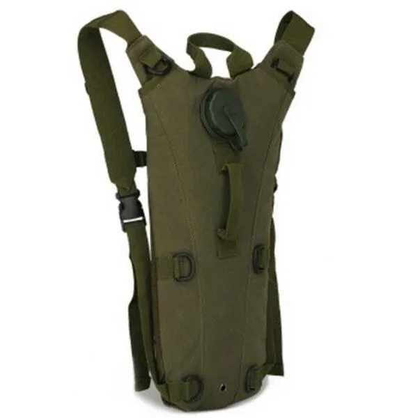 3L Capacity Water Bladder Hydration Backpack for Cycling Hiking Climbing Traveling Army Green