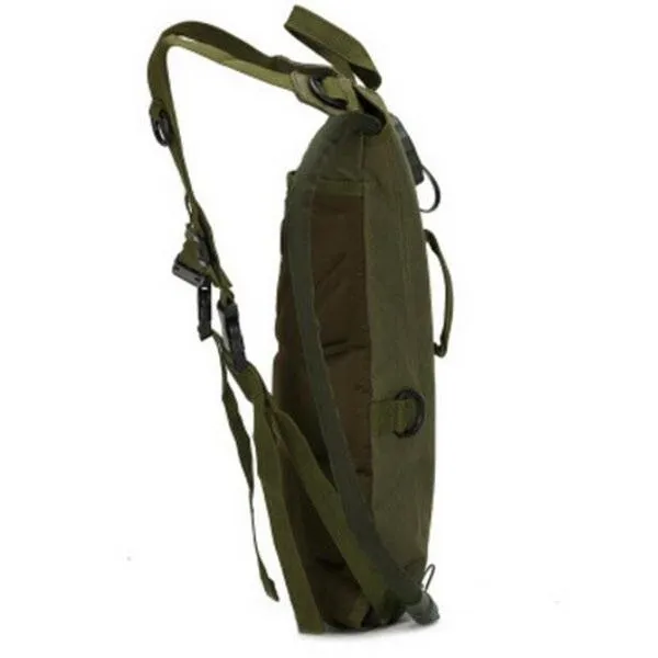 3L Capacity Water Bladder Hydration Backpack for Cycling Hiking Climbing Traveling Army Green