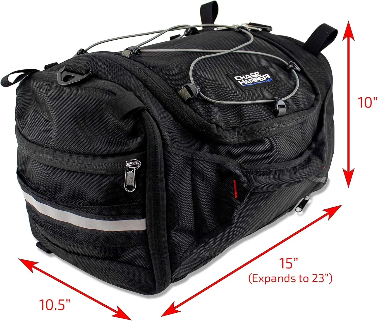 4250 Deluxe Hide-Away Tail Trunk - Water-Resistant, Tear-Resistant, Industrial Grade Ballistic Nylon with Adjustable Bungee Mounting System for Universal Fit