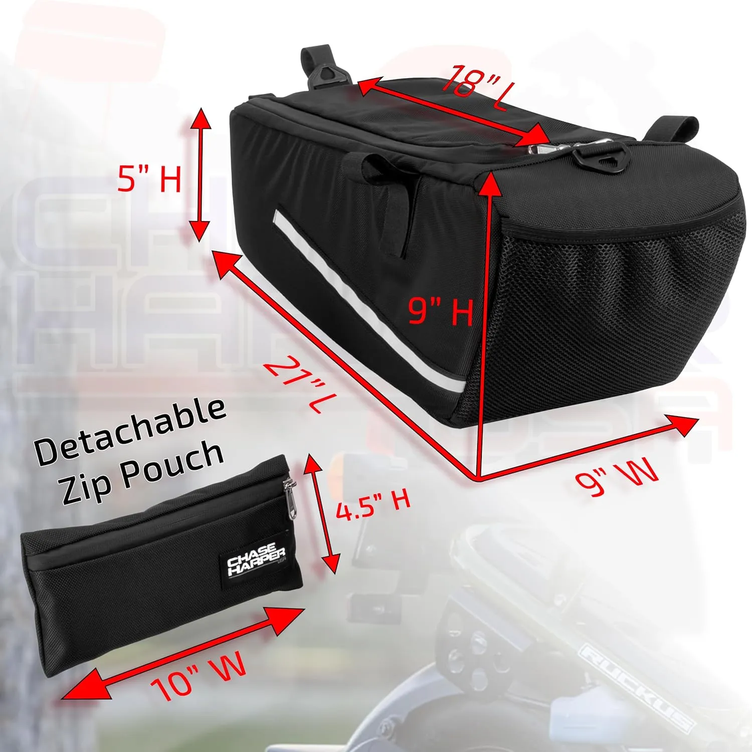5000 Ruckus Under the Seat Bag - Water-Resistant, Tear-Resistant, Industrial Grade Ballistic Nylon with Hook and Loop Secure Straps, 23 Liters of Storage - Backwoods Camo