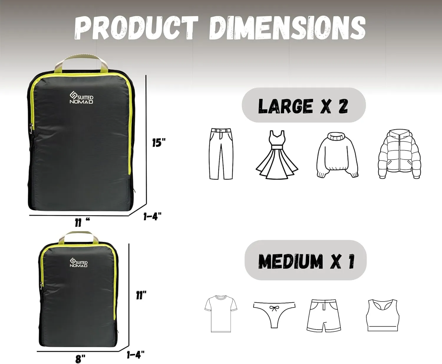 6 Set/3 Set Ultralight Compression Packing Cubes, Suitcase and Backpack Travel Organizer Bags