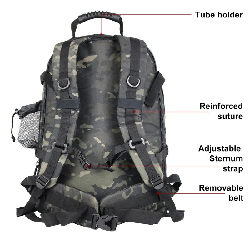 60L Military Tactical Backpack Army Molle Assault Rucksack 3P Outdoor Travel Hiking Rucksacks