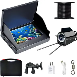 66ft Colitt Underwater Fishing Camera, 5in Fish Finder with Infrared Night Vision, Professional Fishing Aid, 220 Wide-Angle Lens