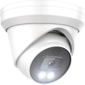 6MP Add-On Full Color Night Vision Dome IP Camera for Hik-vision IP NVR Systems, with Visiable White Lights, 105° Viewing Angle, Outdoor, Compatible with Hik-vision NVR, Blue Iris, NDAA Compliant