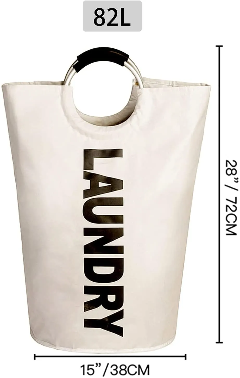 82L Foldable Laundry Hamper Collapsible Large Clothes Bag with Easy Carry Handle