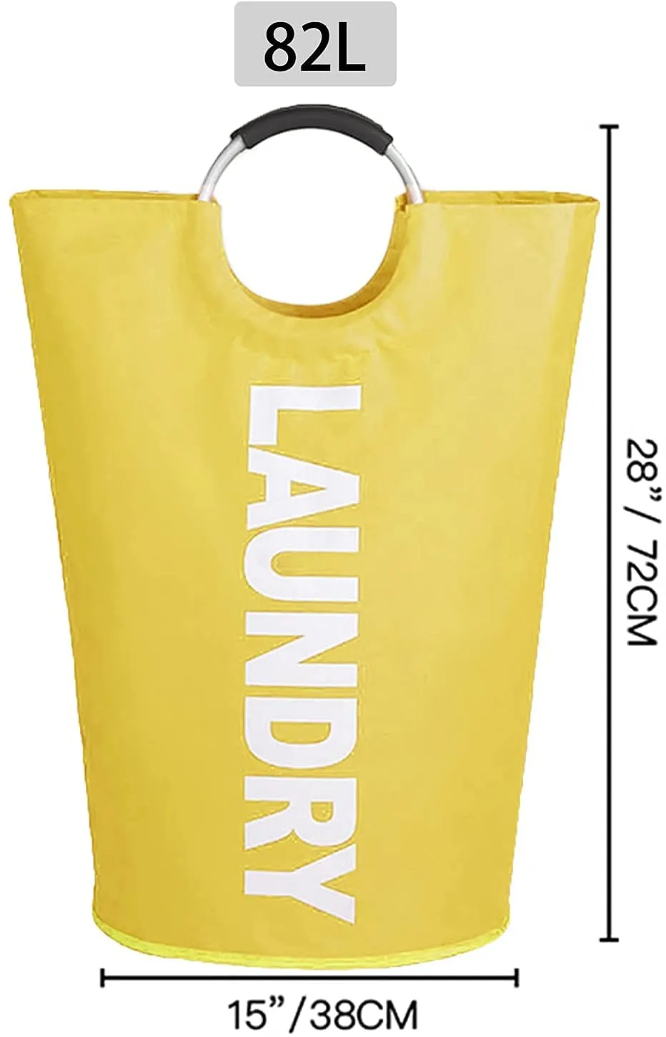 82L Foldable Laundry Hamper Collapsible Large Clothes Bag with Easy Carry Handle