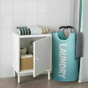 82L Foldable Laundry Hamper Collapsible Large Clothes Bag with Easy Carry Handle