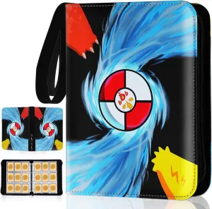 9 Pocket Card Binder, Trading Card Binder Holder Fits 900 Cards with 50 Removable Sleeves, Card Collection Binder Album Book Case, Toy Gifts for Boys Girls Aged 3-14