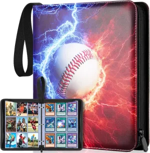 900 Pockets Baseball Card Binder for Trading Cards, 9 Pocket Sports Card Binder Durable Card Holder Album Baseball Card Protectors for MTC,TCG, Game Cards, Sports Cards