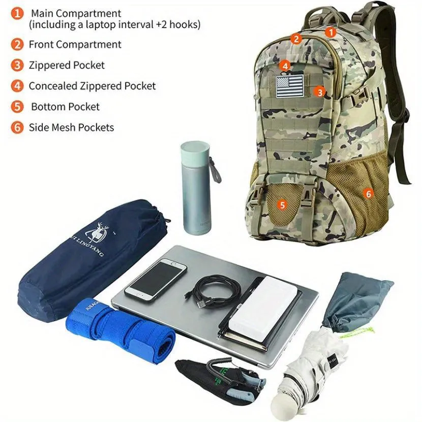 9.25-Gallon Outdoor Travel Hiking Rucksack