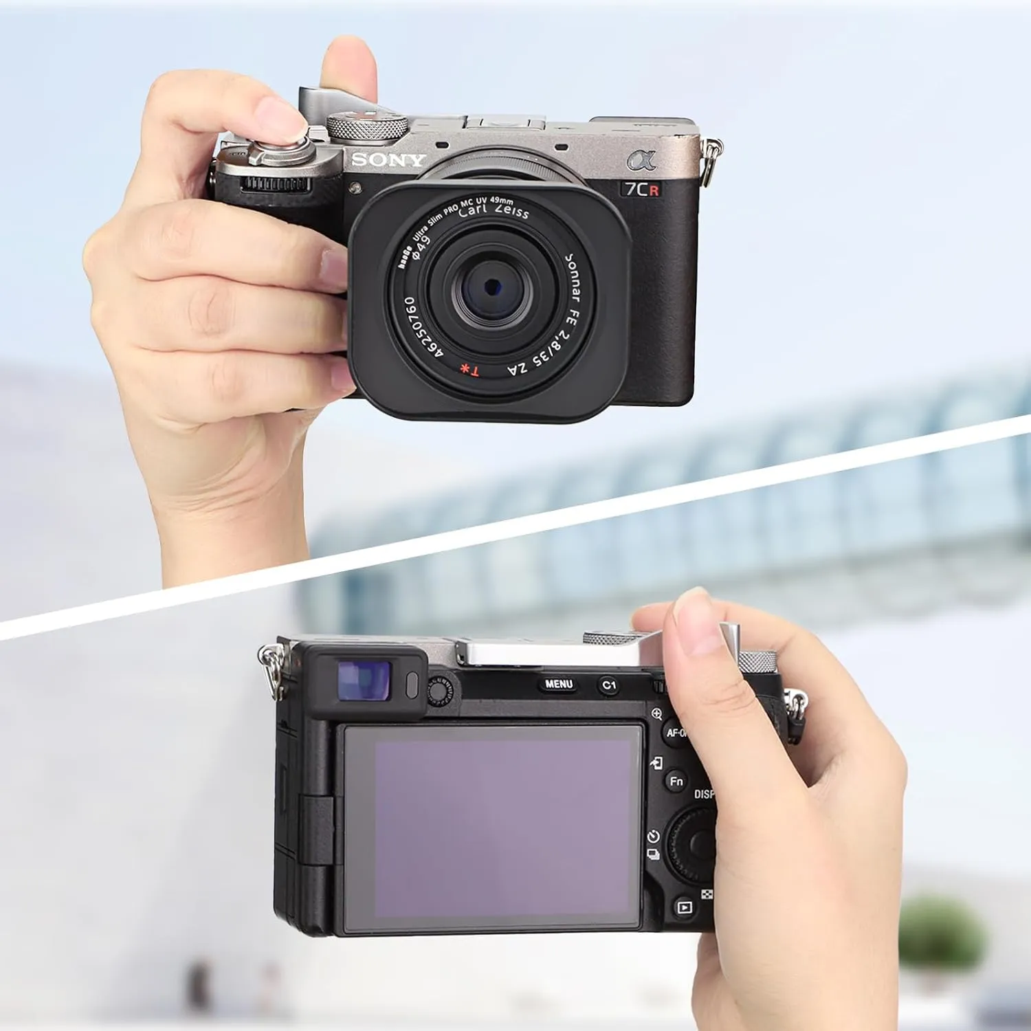 A7CII A7CR Thumb Grip Haoge Metal Thumb Up Rest Hand Grip for Sony α7CII,Alpha 7CII,ILCE-7CII,A7CR Camera Accessories Silver THB-A7CII-S Hot Shoe Thumb Up