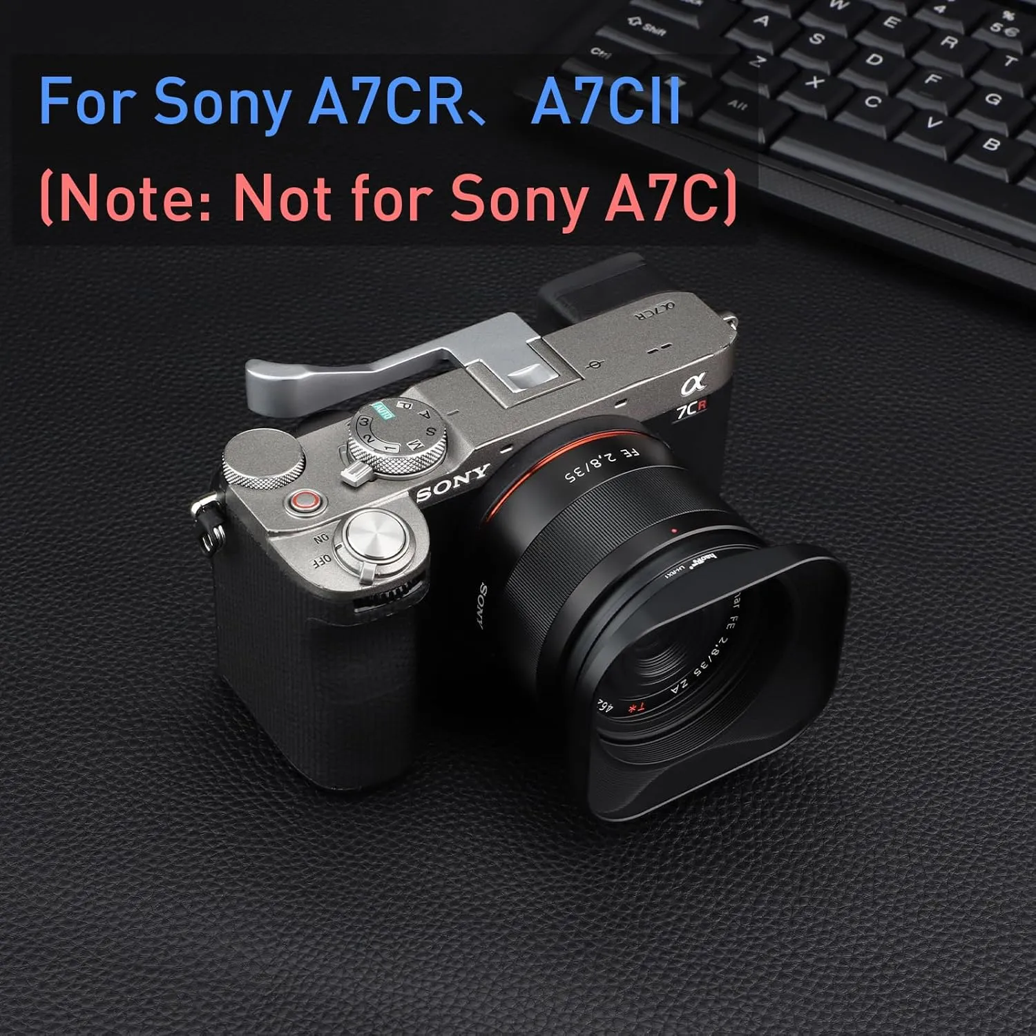 A7CII A7CR Thumb Grip Haoge Metal Thumb Up Rest Hand Grip for Sony α7CII,Alpha 7CII,ILCE-7CII,A7CR Camera Accessories Silver THB-A7CII-S Hot Shoe Thumb Up
