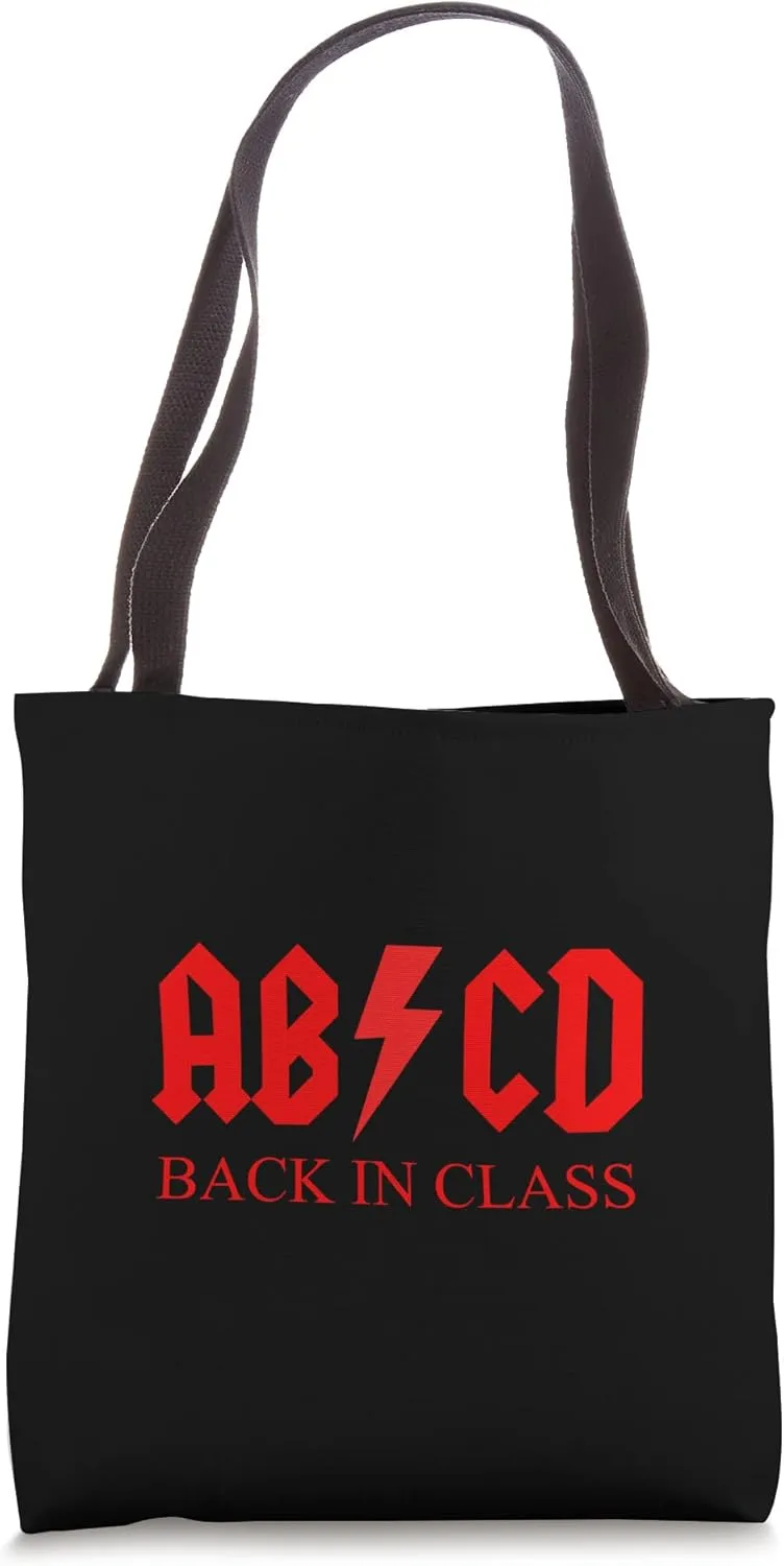 ABCD Rock Teacher Student Faculty Back To School Tote Bag