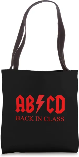 ABCD Rock Teacher Student Faculty Back To School Tote Bag