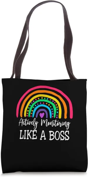 Actively Monitoring Like A Boss groovy State Testing Teacher Tote Bag