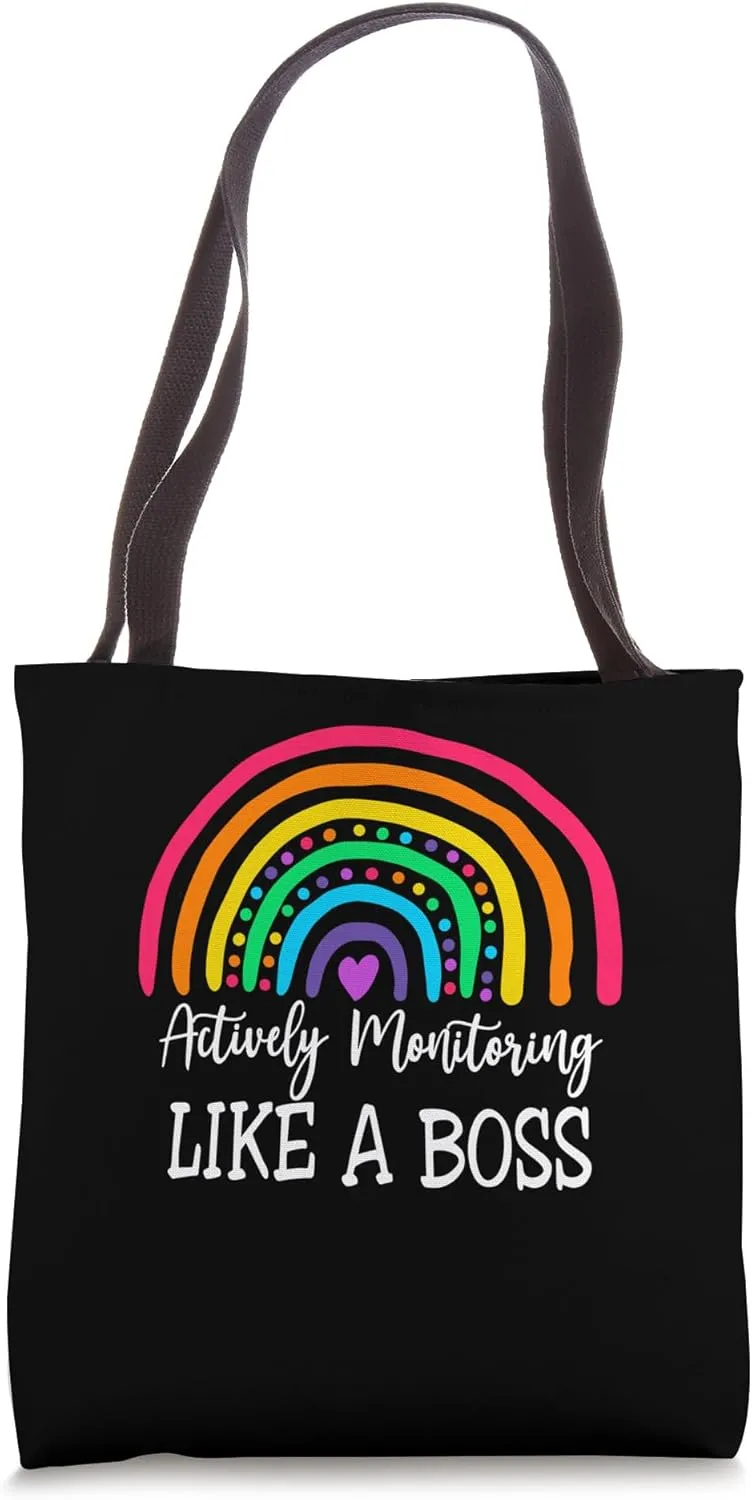 Actively Monitoring Like A Boss groovy State Testing Teacher Tote Bag