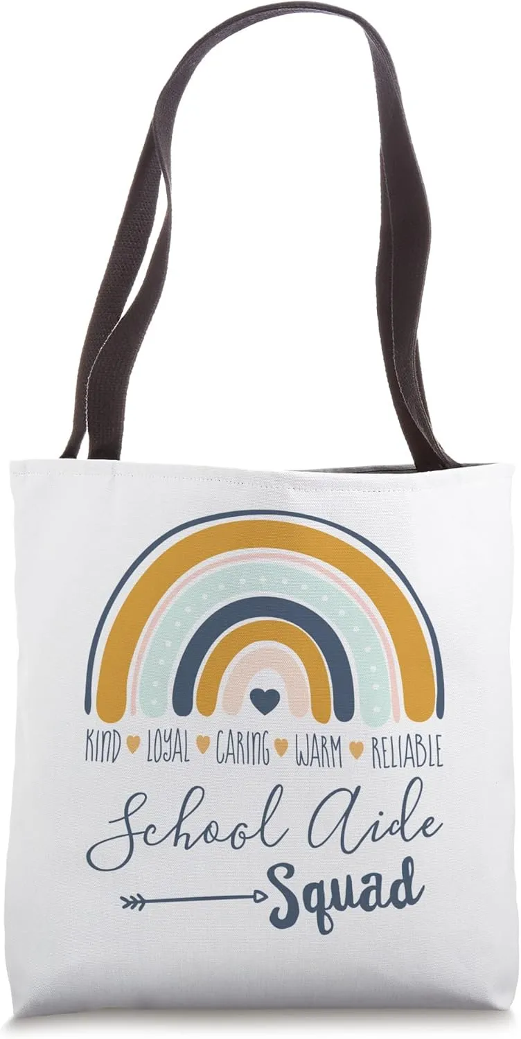 Admin School Aide Squad Funny Back To School Teacher Crew Tote Bag