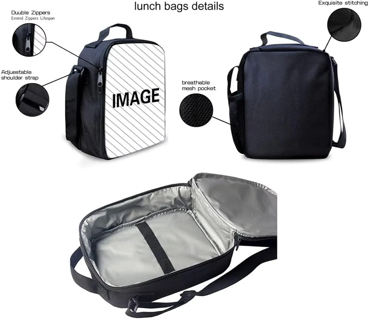 African Black Boy Backpack With Lunch Box for Kids 7-10/10-12 Years Old Football School Bag Middle Elementary School Bookbag Lunch Bag Pencil Case Afro American 17 Inch Back Pack
