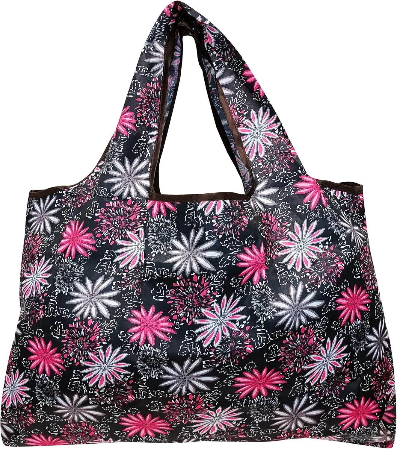 alldyrew Large Foldable Tote Nylon Reusable Grocery Bag, 3 Pack