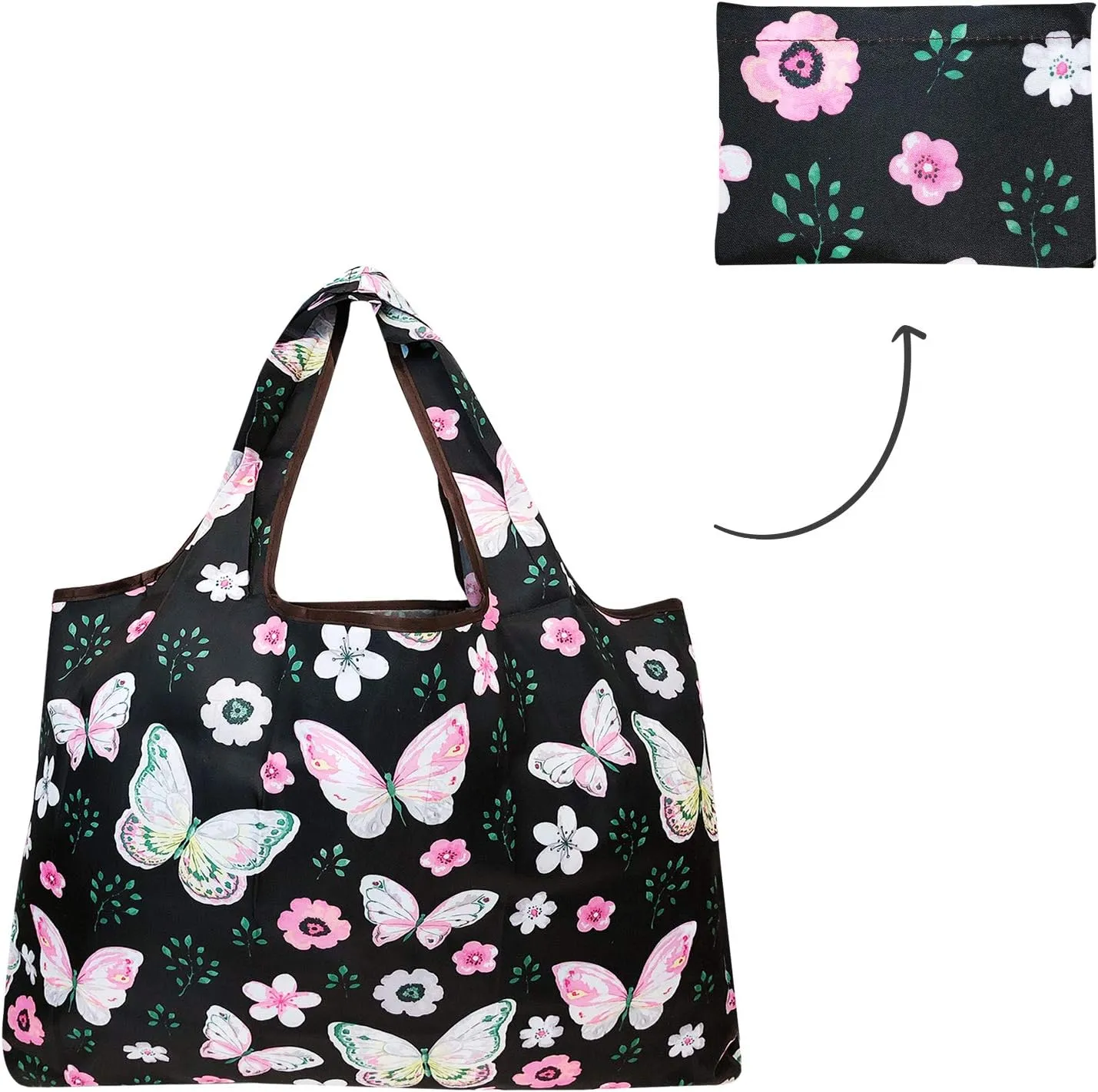 allydrew Eco-Friendly Large Nylon Reusable Shopping Bags (Set of 3)