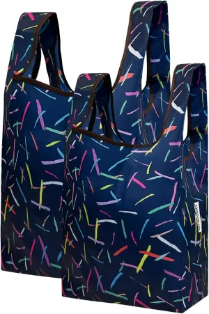 allydrew JoliBag Nylon Reusable Grocery Bag, 2 Pack, Sprinkles