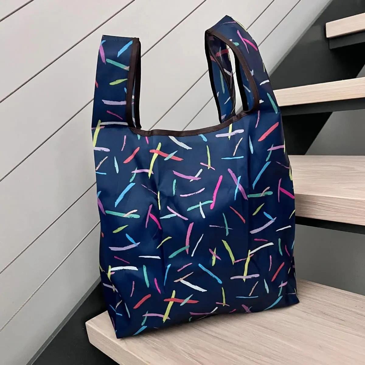 allydrew JoliBag Nylon Reusable Grocery Bag, 2 Pack, Sprinkles