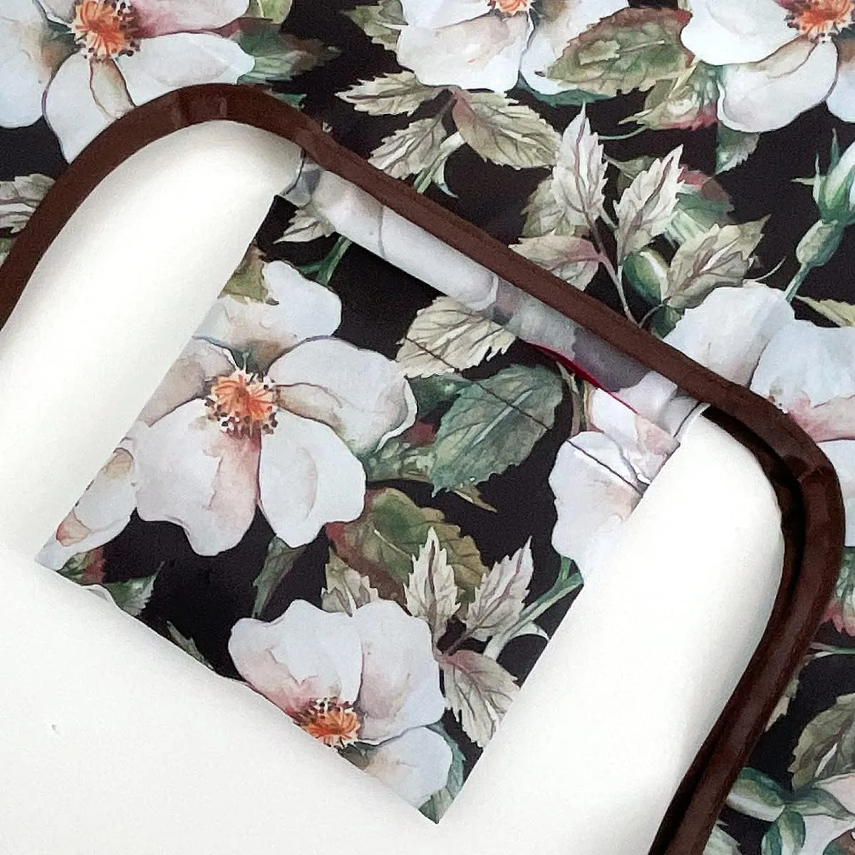 allydrew JoliBag Nylon Reusable Grocery Bag, 2 Pack, White Flowers